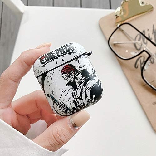 BONICI – Funda protectora para AirPods 12, diseño creativo de héroe de anime, estilo de pintura de paisaje chino, color blanco y negro, funda de