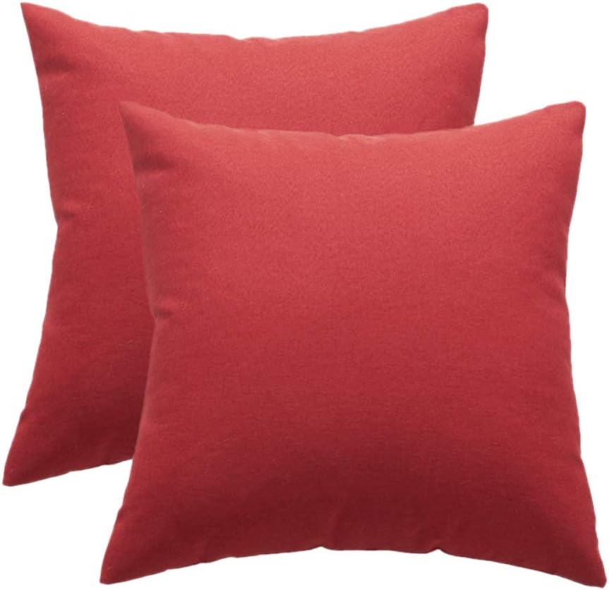 SHANLUO Fundas de almohada impermeables de 12 x 20 pulgadas, almohadas de exterior para sofá, juego de 2 fundas de almohada decorativas, sólidas,