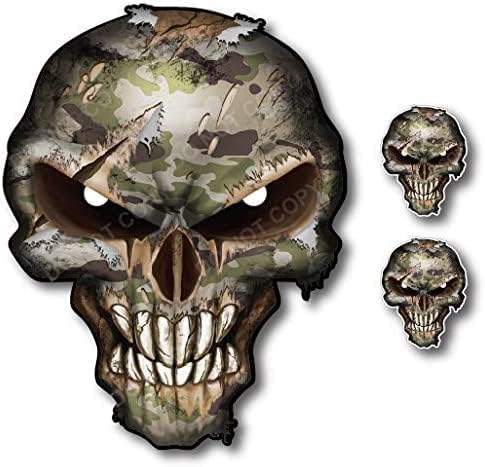 Calcomanía de calavera de camuflaje para coche del ejército, camión, etiqueta engomada militar TGL delgada línea verde del ejército Cuerpo de