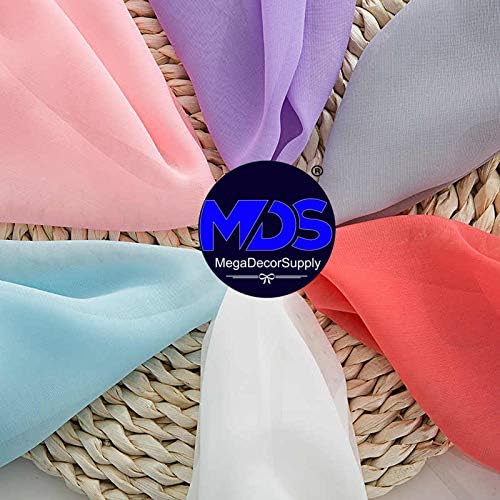MDS – Paquete de 10 yardas de tela de gasa sólida para novia, perno de tela transparente vintage para vestido de novia, decoración de bricolaje,