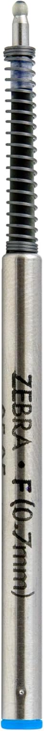 Zebra Pen F-Series – Recambio de bolígrafo de acero inoxidable, punta fina, 0.028 in, tinta azul, 2 unidades (paquete de 2)
