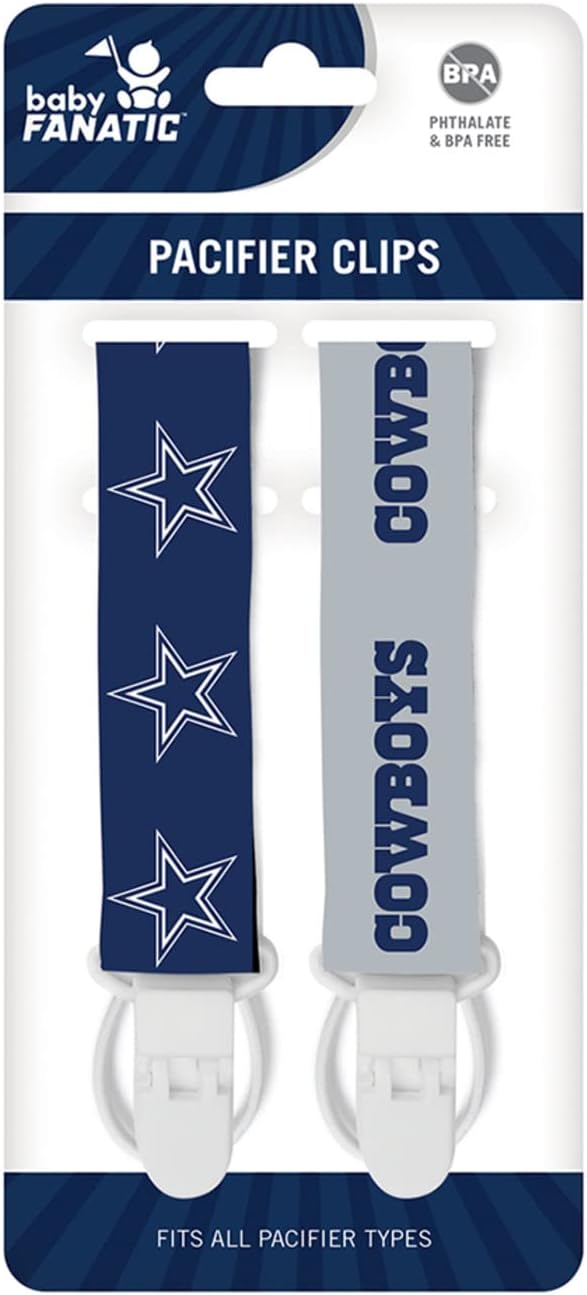 BabyFanatic – Paquete de 2 clips unisex con licencia oficial, NFL Dallas Cowboys – Ropa para bebés con licencia oficial
