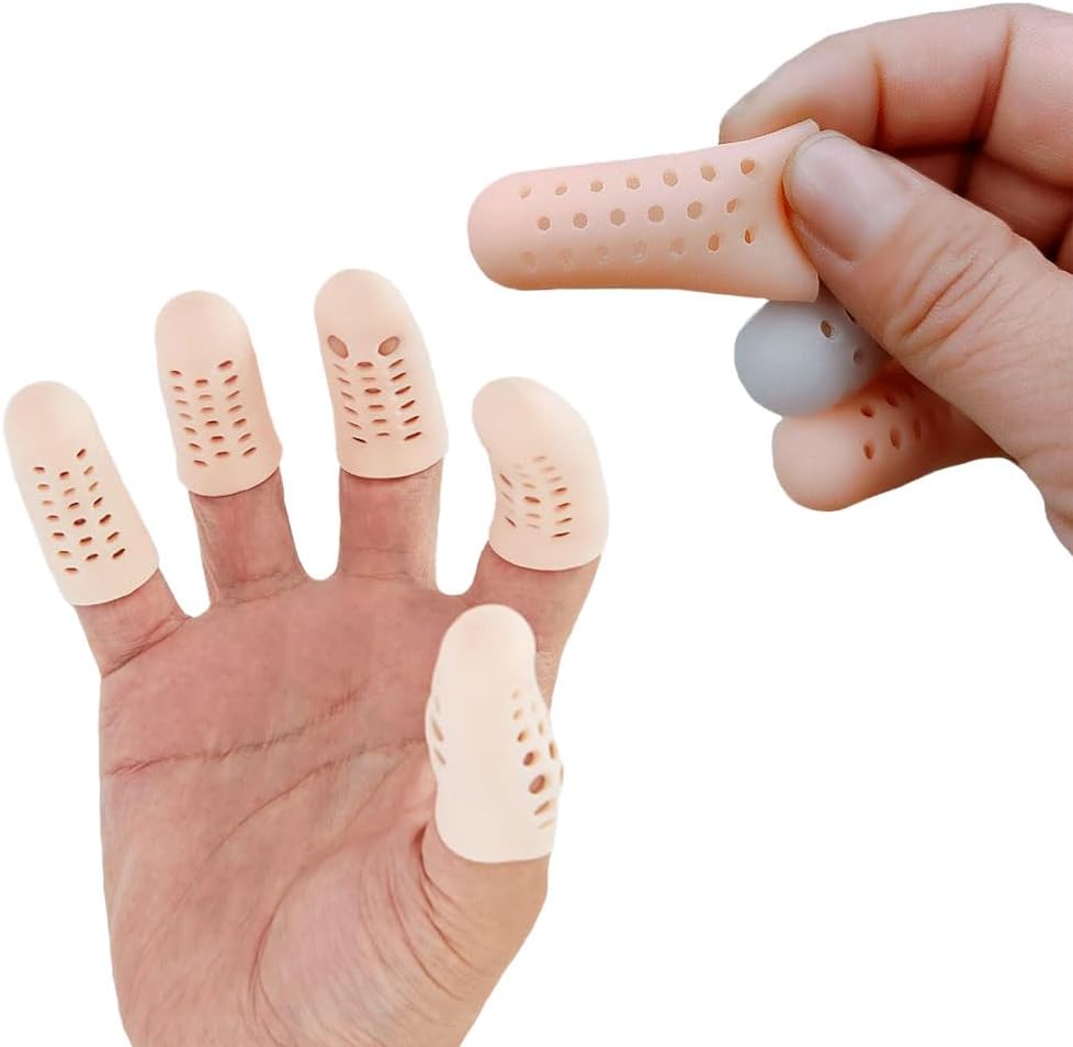 10 piezas de catre de gel con orificios de aire, protector de dedos de soporte, fundas de gel para dedos, protectores de dedos de gel, protección