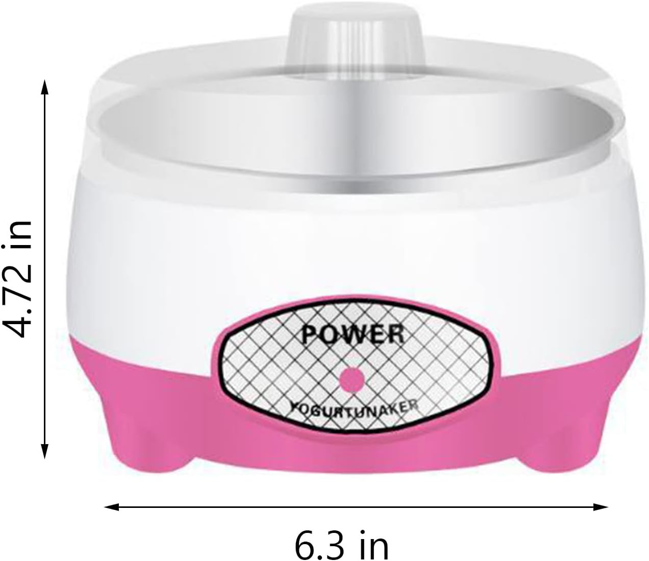 Máquina para hacer yogur, máquina para hacer yogur griego, máquina de yogur con maceta interior de acero inoxidable, máquina automática de yogur,