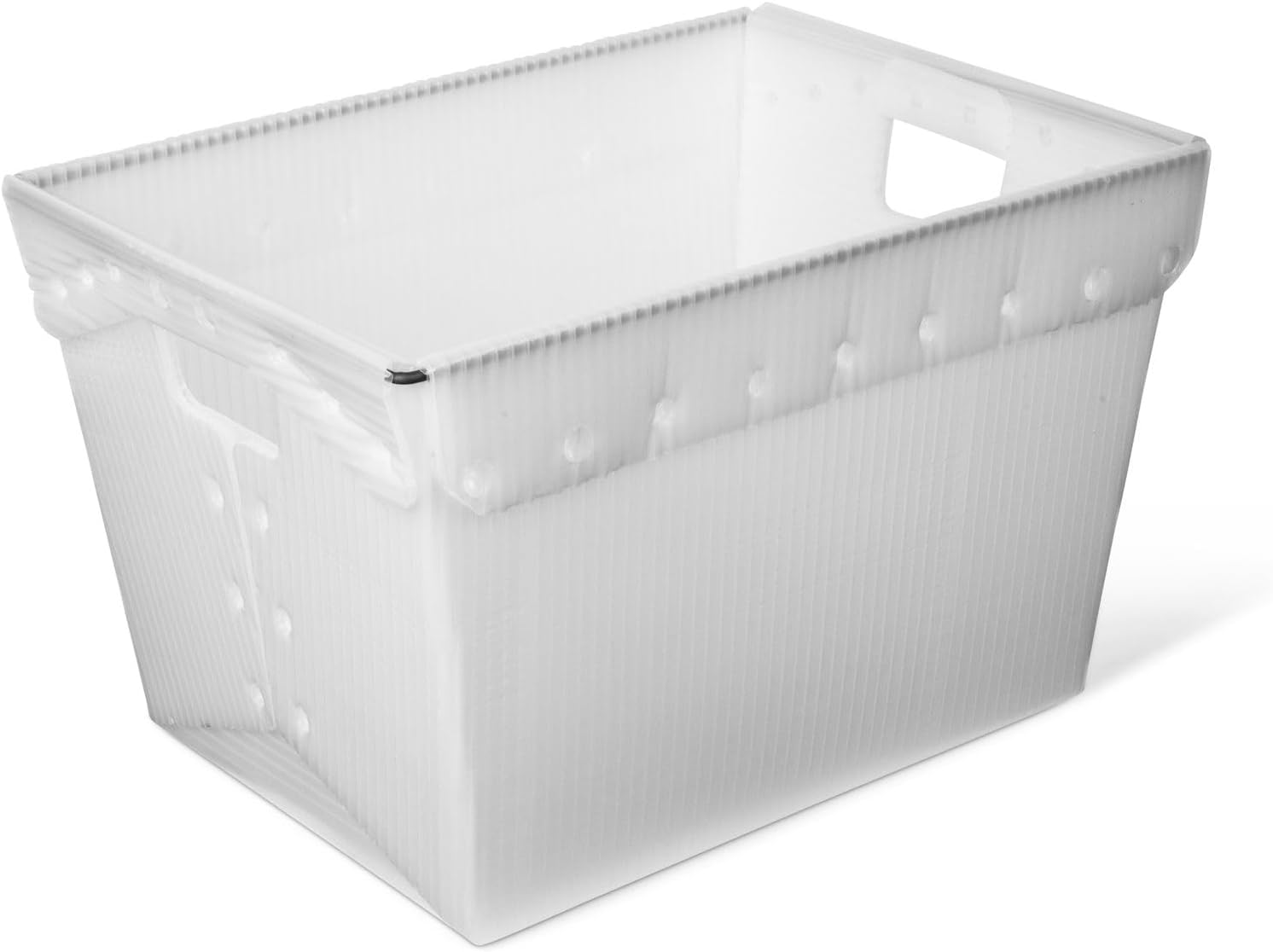 Hudson Exchange 18.25 x 13.25 x 11.75 (1 unidad) Contenedor de almacenamiento corrugado con manejo de la era espacial, natural