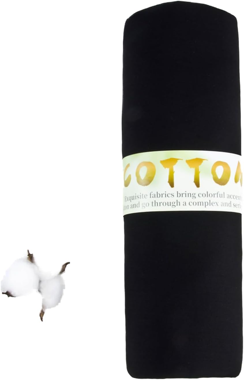 Tela de algodón 100% negro para coser por 3 yardas, tela de acolchado de 59 pulgadas de ancho, peso medio 5.8 onzas, tela de muselina por The Yard,