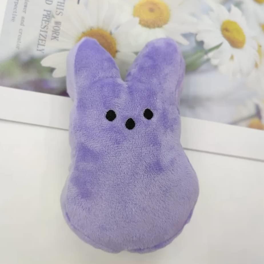 Peeps – Juguetes de Pascua de conejo de peluche de 5.9 in, rellenos de bolsas de golosinas, premios de carnaval, surtido de huevos de Pascua para
