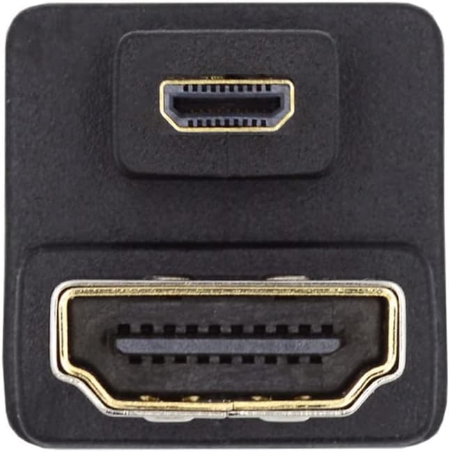 xiwai 4K Port Savers Micro HDMI 1.4 Macho Tipo-D a HDMI Hembra Abajo Opuesto U Forma Atrás Ángulo Adaptador de Extensión de 360 Grados