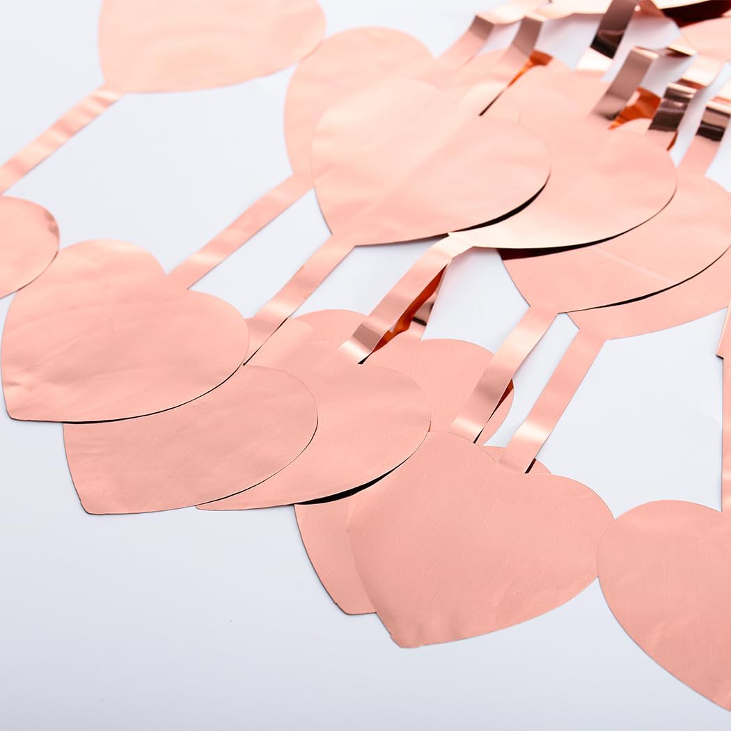Abien Cortinas de oropel en forma de corazón, serpentinas, accesorios de fotos, telón de fondo para el día de San Valentín, compromiso, boda,
