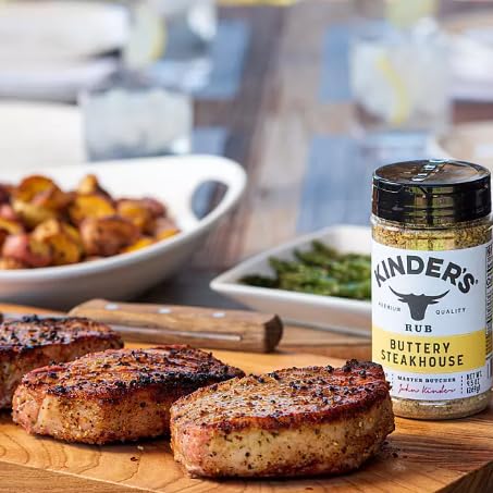 Kinders Buttery – Paquete grande de 19 onzas  Buttery Steakhouse Condimento mixto sin gluten (paquete variado de 2 botellas de 9.5 onzas cada una)