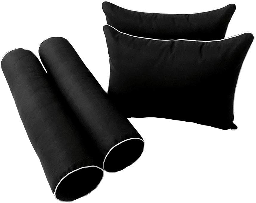 Style4 AD106 – Juego de 5 fundas de almohada para colchón de exterior con tubo de contraste