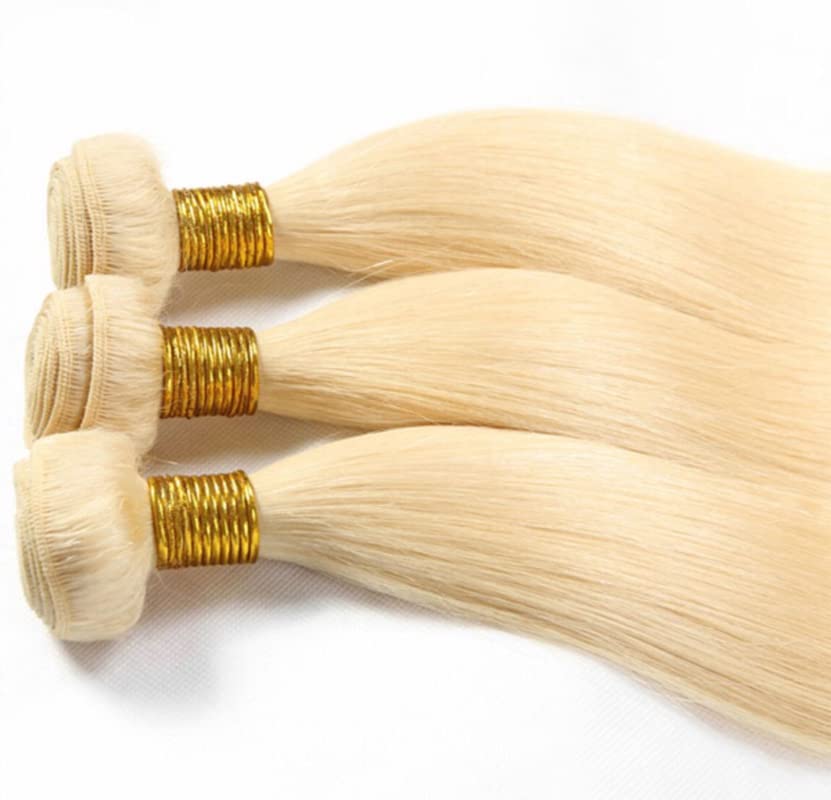 Paquetes de 613 mechones de cabello humano lacio de 22, 24 y 26 pulgadas, suaves y saludables rubios miel, mechones lacios, diseñados para mujeres