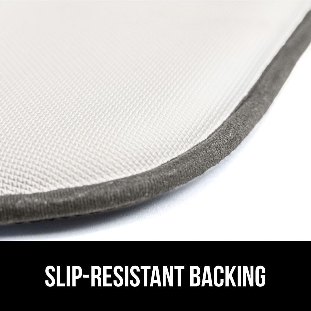 Gorilla Grip – Cojines de espuma viscoelástica para silla, de microfibra, se mantienen en su lugar, juego de 8, 16 x 16 pulgadas, color gris