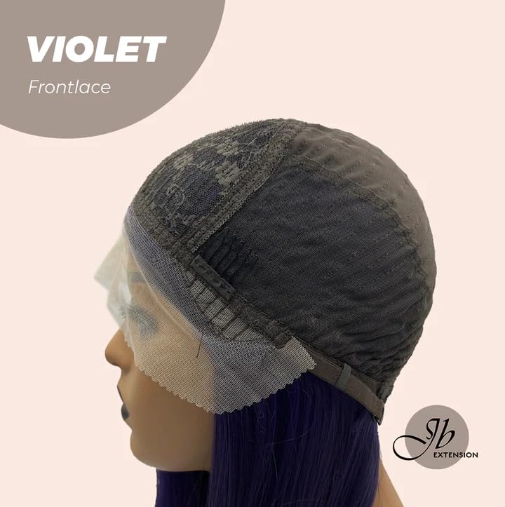 Lace Front Wig VIOLET Straight Long Dark Purple Wigs for Women Natural Synthetic Wigs for Daily Use (pelucas de cabello natural)