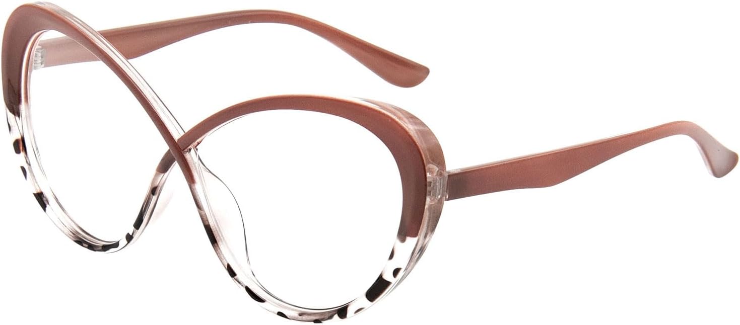 Gafas de bloqueo de luz azul de gran tamaño para mujer, gafas ovaladas de ojo de gato, para computadora, antifatiga ocular