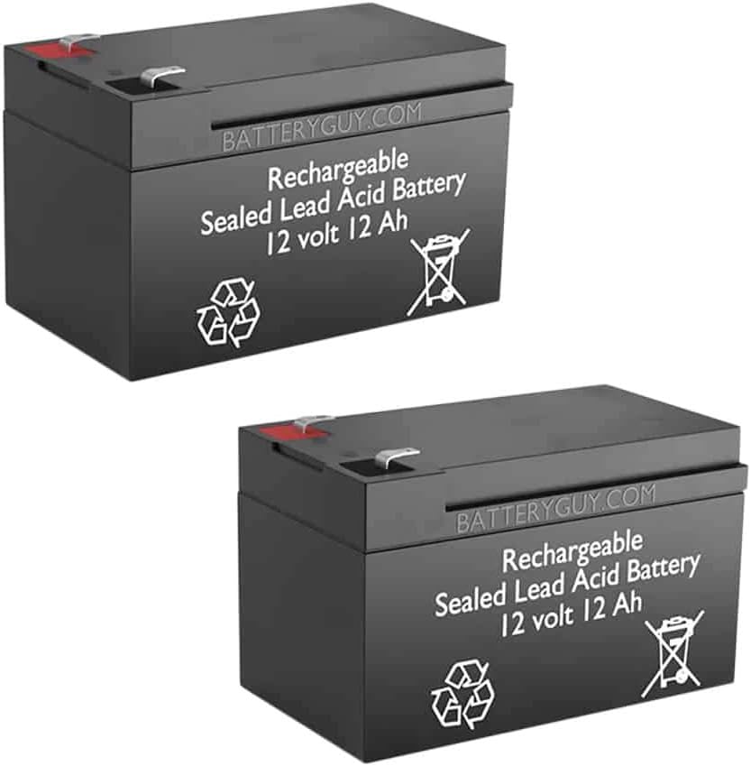 BatteryGuy Go-Go Go – Batería de repuesto para silla Go, 12 V, 12 Ah, equivalente a la marca (recargable), 2 unidades