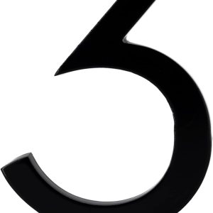 Número de casa moderno de 8 pulgadas, fácil de instalar, número de dirección flotante Montague Metal Products (3, negro) Número de casa moderno de 8 pulgadas, fácil de instalar, número de dirección flotante Montague Metal Products (3, negro)