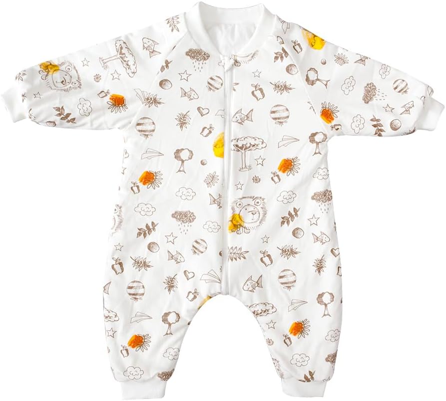 Saco de dormir para bebé con pies 1.5tog Otog Otoño Invierno Manta Ponible Camisones, León