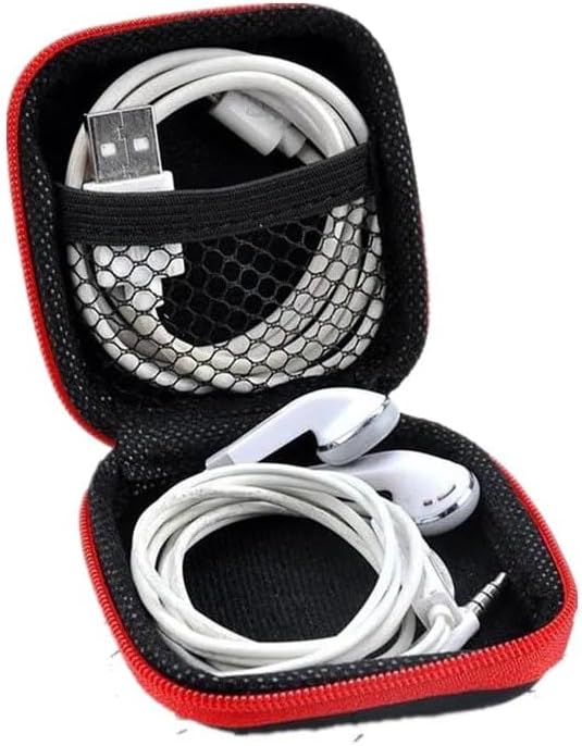 Paquete de 3 bolsas de transporte para auriculares, estuche de almacenamiento duro para auriculares inalámbricos con cable en auriculares para