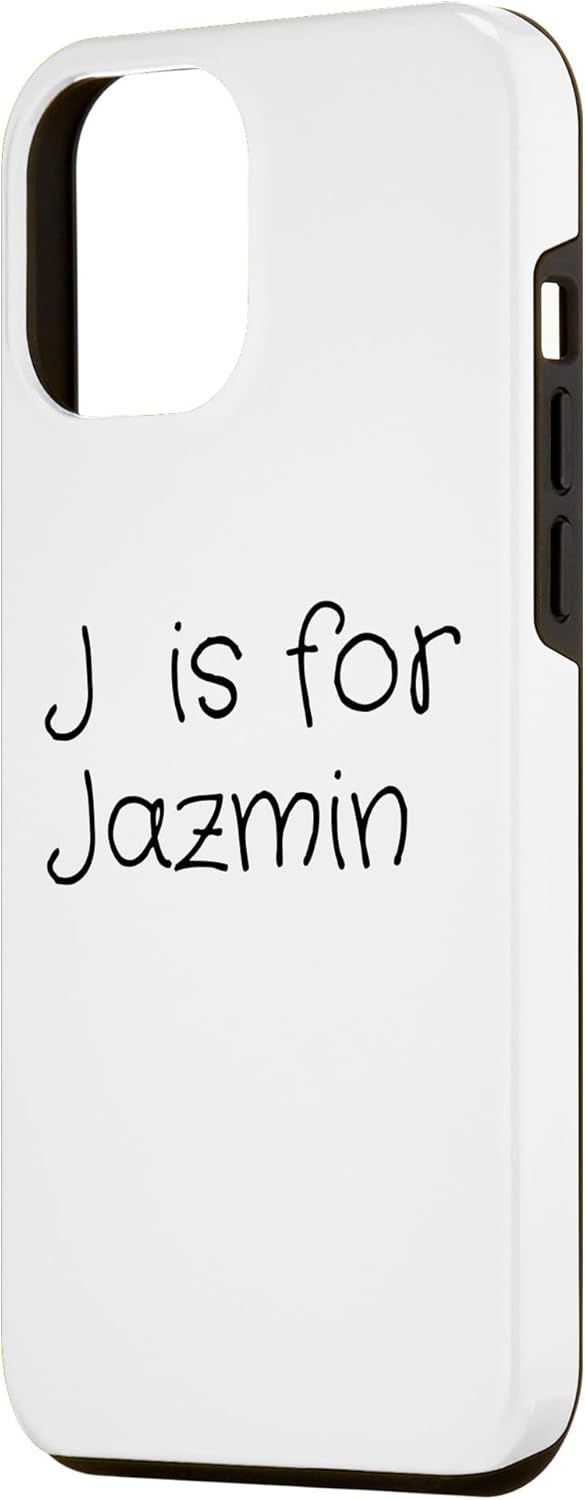 iPhone 14 Pro Max Personalized J is for Jazmin Name Student Kindergarten Girl Case