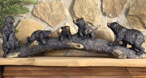 Escultura de cruce de oso de decoración de bosque negro