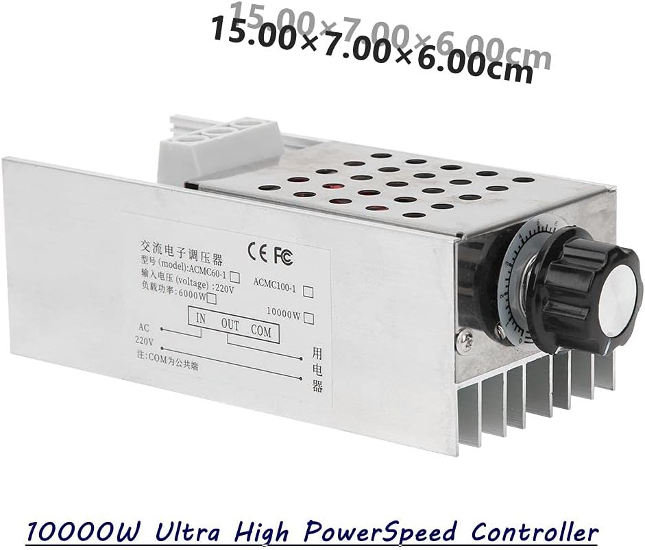 SCR Regulador de Voltaje 10000W Ultra High PowerSpeed Controlador Dimmer Termostato AC 110V 220V Regulador de voltaje Controlador de temperatura de
