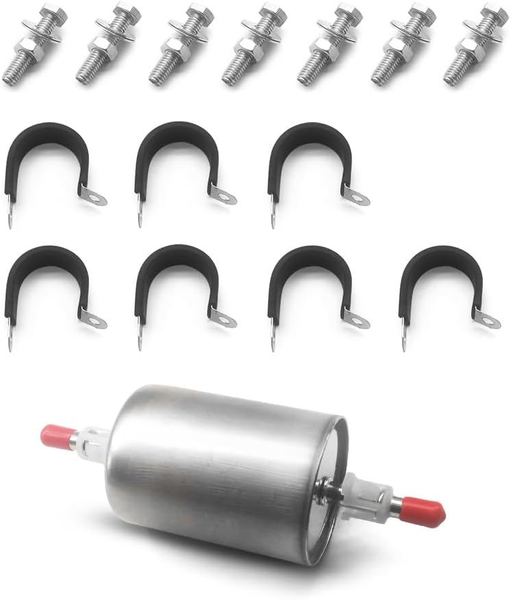 Línea de combustible trenzada compatible con GMC Sierra Chevy Silverado 1500 2500 2500HD 3500 manguera de combustible flexible de acero inoxidable