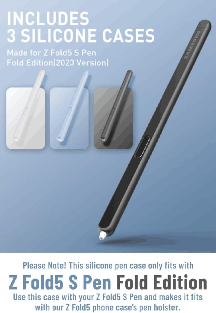 i-Blason Cosmo – Funda para Samsung Galaxy Z Fold 5 con soporte para bolígrafo, protector de pantalla integrado, protección de bisagra, 3 fundas de
