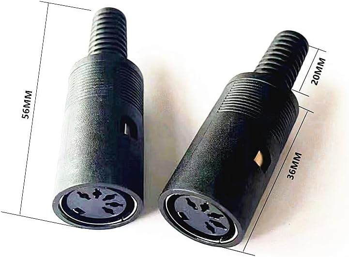 Enchufe macho DIN de 5 pines, enchufe hembra y enchufe compatible con teclado MIDI y micrófono (6 piezas)