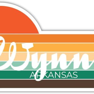 Wynne Arkansas – Adhesivo retro vintage de 4 x 2.25 pulgadas, diseño estético de la ciudad de los años 70 Wynne Arkansas – Adhesivo retro vintage de 4 x 2.25 pulgadas, diseño estético de la ciudad de los años 70