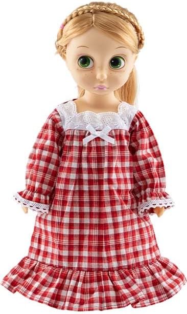 Camisón para niñas, pijama de algodón suave con manga larga, camisón largo hasta el suelo (Doll, niñas, mujeres)