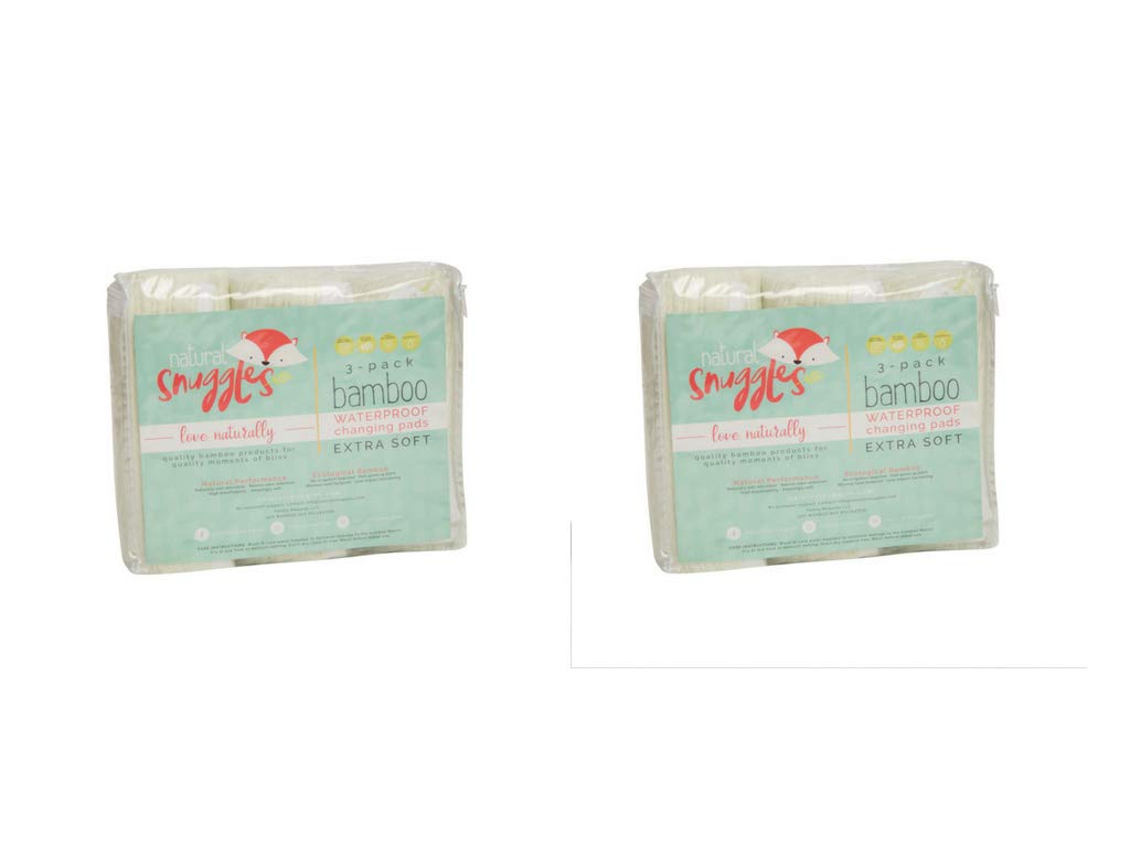 Paquete de 6 cambiadores de rayón de bambú lavables y absorbentes, material extra suave, reutilizable, a prueba de fugas, funda protectora de