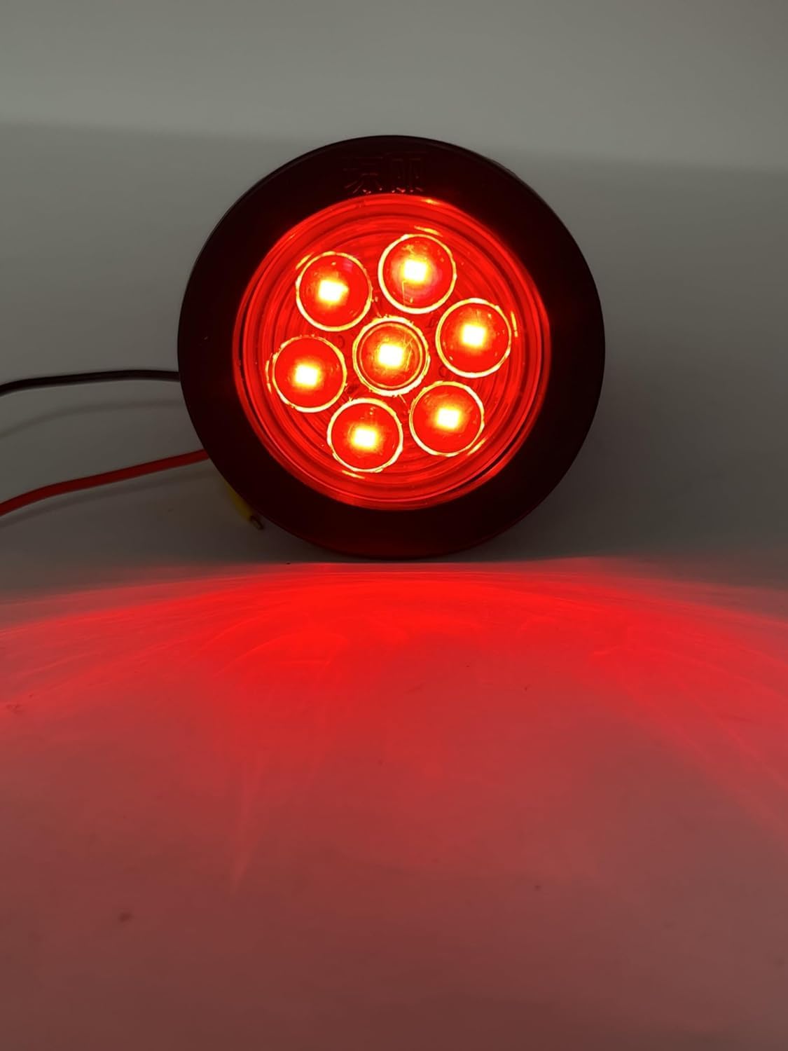 All Star Truck Parts 8 unidades de 2 pulgadas redondas de luz LED lateral de espacio libre 7 LED ojales de goma IP 67 para remolques – 4 rojos y 4
