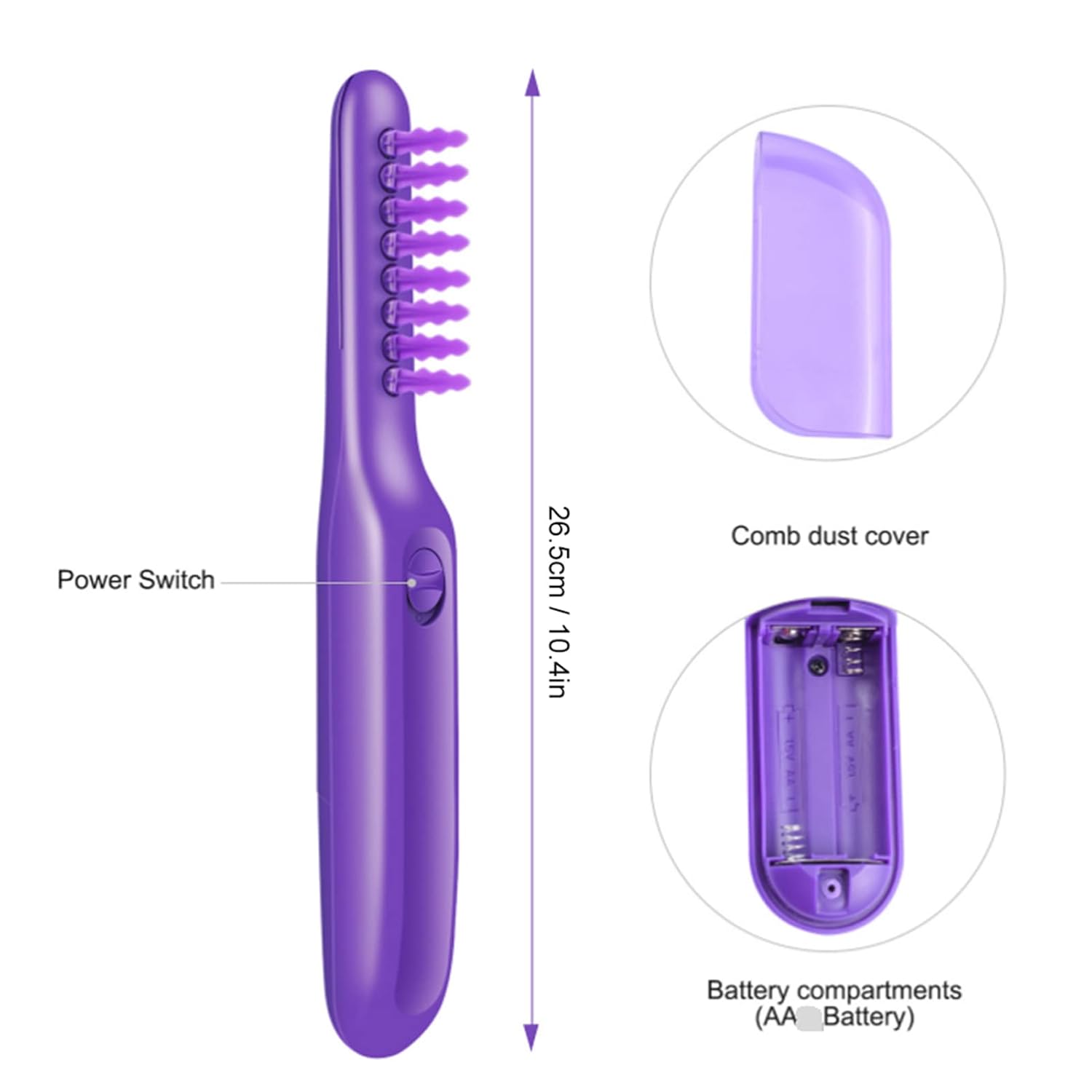 Cepillo desenredante eléctrico, para domar en seco o húmedo el cepillo desenredante de pelo melena con tapa, herramienta de peinado de iones