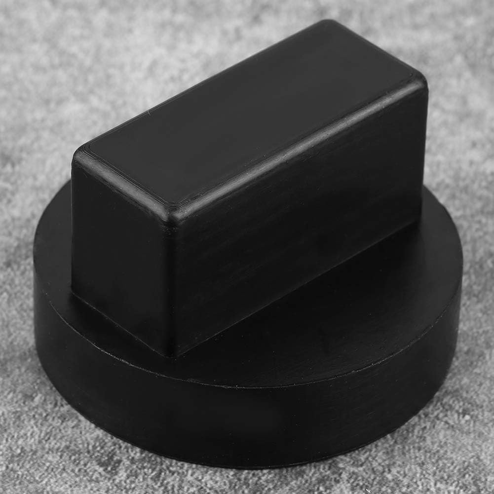 Evgatsauto Adaptador de almohadilla de goma negra, almohadilla de goma para gato de piso, marco ranurado, riel de suelo, almohadilla de elevación