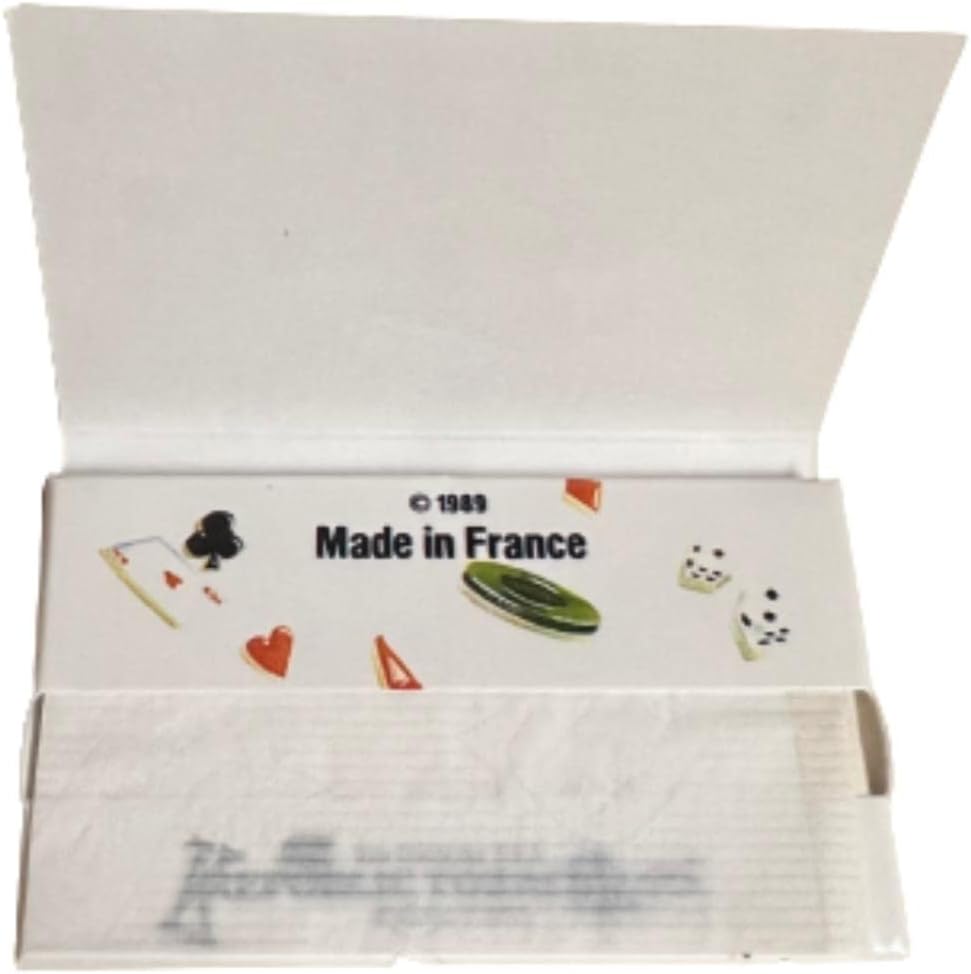 Papeles de liar vintage Gambler de 1.5 cigarrillos fabricados en 1989 en Francia