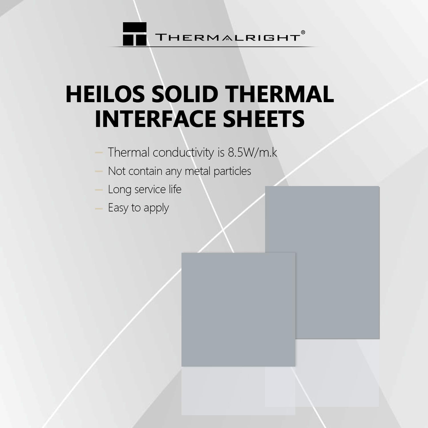 Thermalright Heilos Hoja de grasa de silicona térmicamente conductora de estado sólido para CPUGPU, no conductora, de escritorioportátiles, para uso