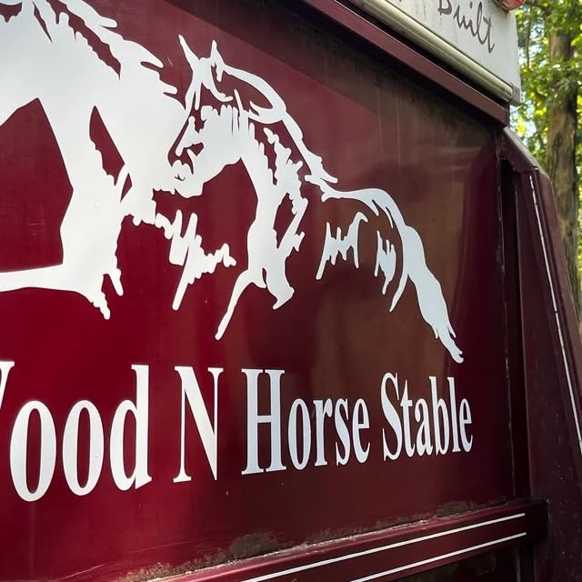 Horse Trailer Decal Sticker Custom Name and Running Horses Vinyl Decal Graphic 16×36