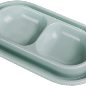 Baoblaze Juego de cuencos de comida y agua para gatos en el exterior, fácil de limpiar, doble tazón de comida para mascotas, juego de cuencos para Baoblaze Juego de cuencos de comida y agua para gatos en el exterior, fácil de limpiar, doble tazón de comida para mascotas, juego de cuencos para