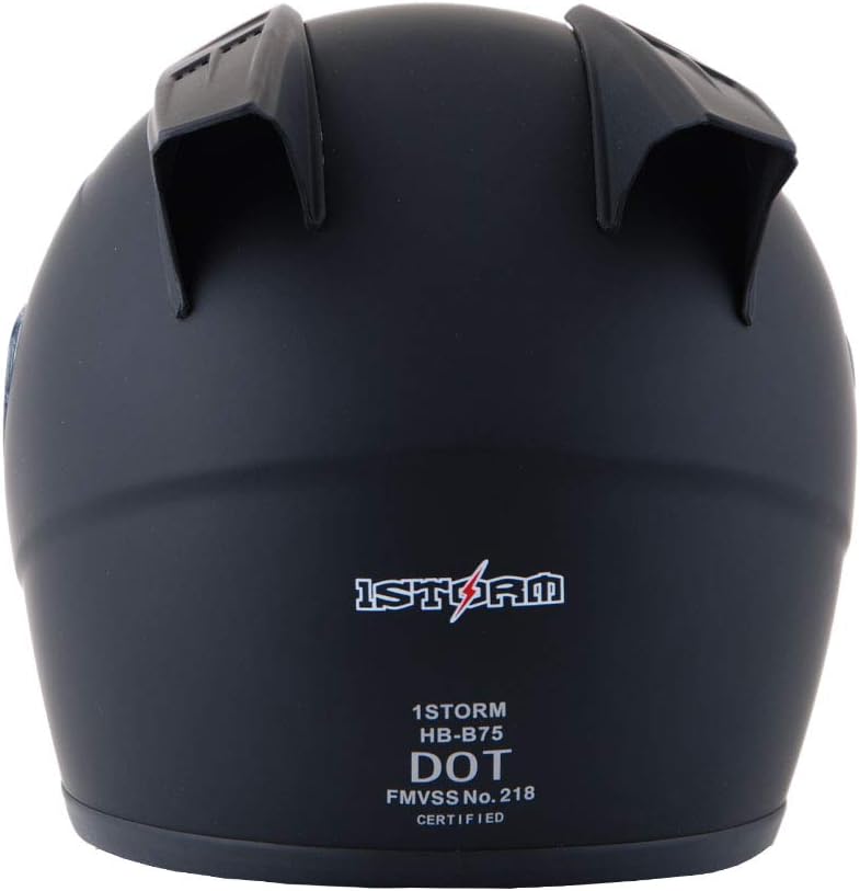 1Storm – Casco completo con alas y cuernos para motocicleta