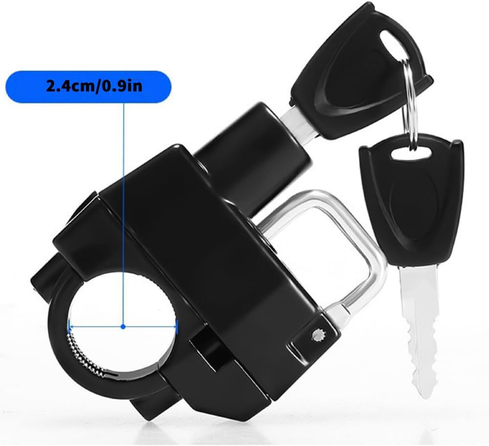 Cerradura para casco de motocicleta, cerraduras de seguridad para casco de bicicleta con 2 llaves y herramienta de instalación