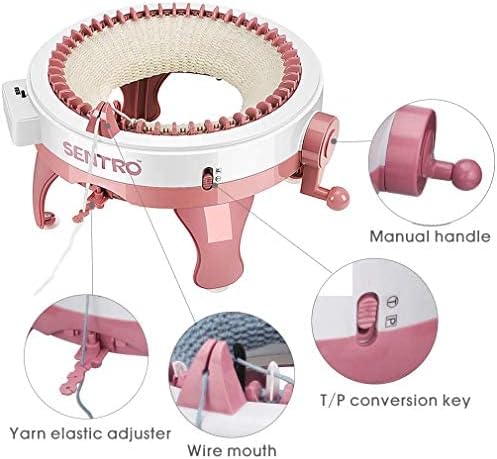XIZHIYO Máquina de tejer 48 agujas, telar de tejido inteligente para tejer doble máquina de tejer kit para adultos o niños (48)