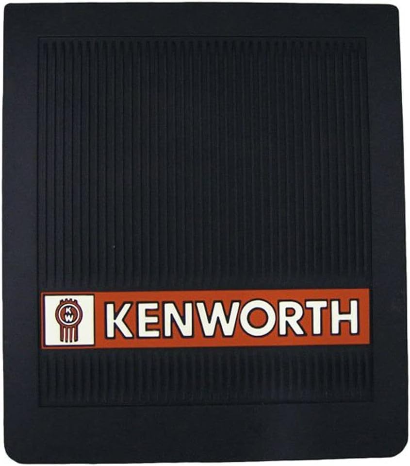 Kenworth Trucks 16″ x 14″ OEM MF-0003K – Guardabarros delantero acanalado de 14 pulgadas de grosor, aletas de barro negras, solapa simple