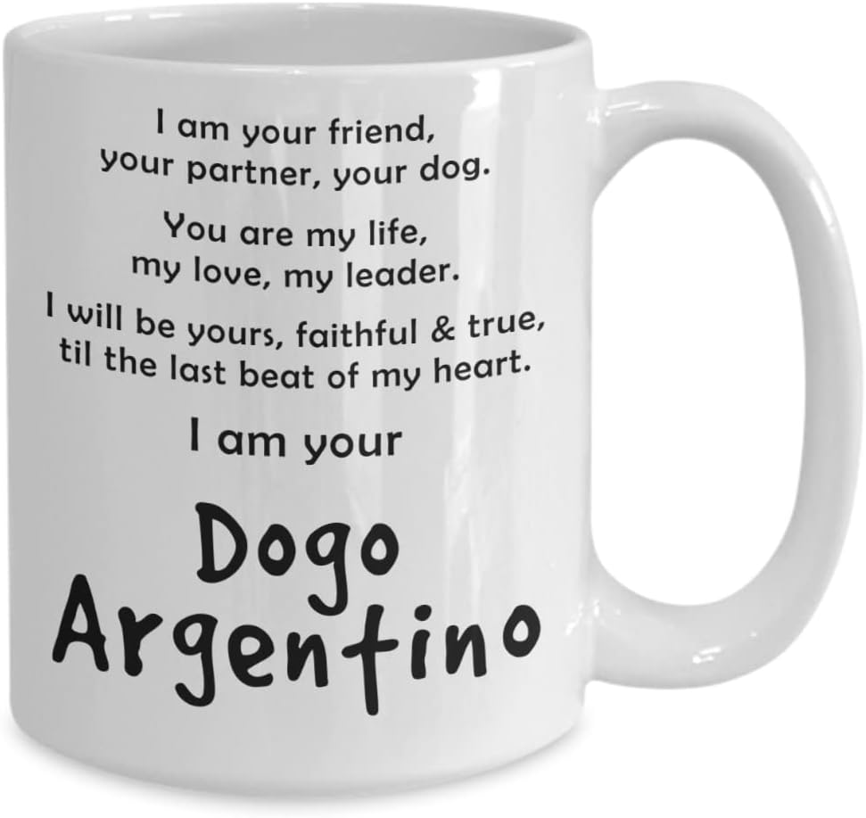 Dogo Argentino Mug Funny And Cute Mugs White 11oz 15oz Ceramic Tea Coffee Cup
