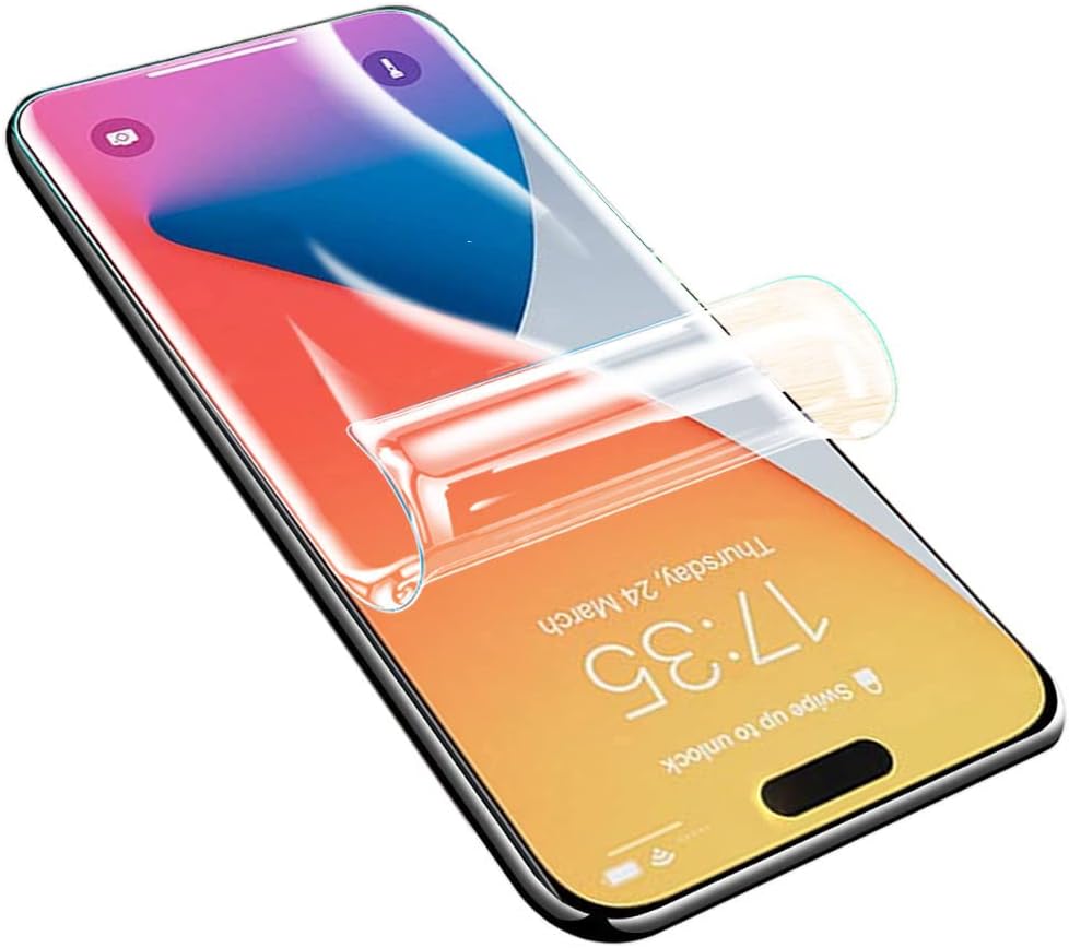 Protector de pantalla de hidrogel de alta sensibilidad para iPhone 14 Pro, 2 piezas de película protectora de TPU suave transparente (no vidrio