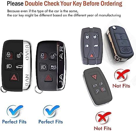 Bqepe Funda para llavero de Land Rover para Land Rover, Evoque Velar Sport Discovery Freelander2 LR4 Land Rover Sport y Jaguar XF XJ XE F-PACE Tipo