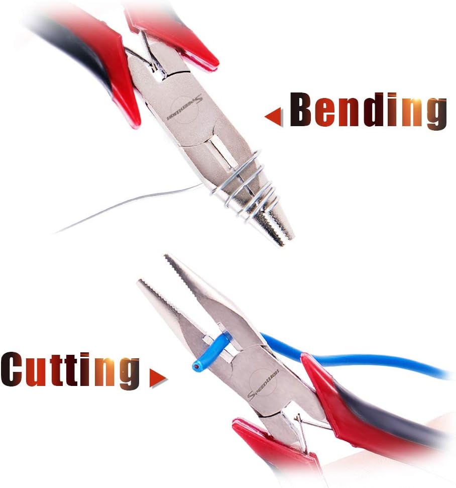 SPEEDWOX Alicates de punta larga de 50in de corte lateral con resorte Multi uso Mini alicates finos de precisión funcional profesional herramienta - Imagen 8