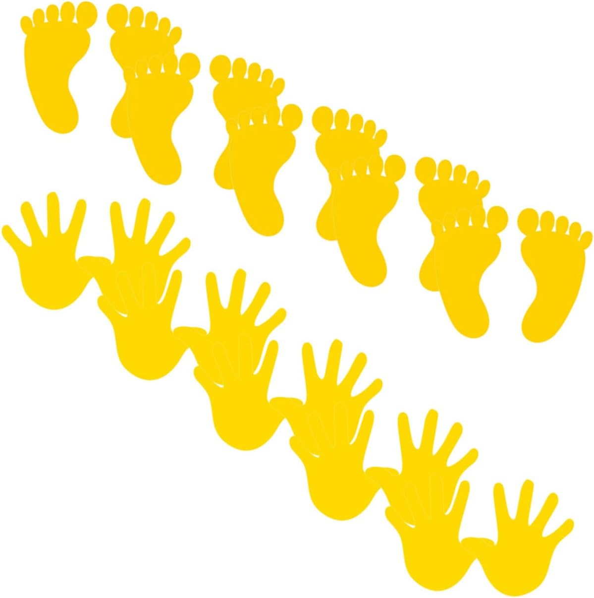 Totority 30 pares de calcomanías de pared para bebé, calcomanías de dibujos animados para niños, calcomanías de huellas para piso, calcomanías para