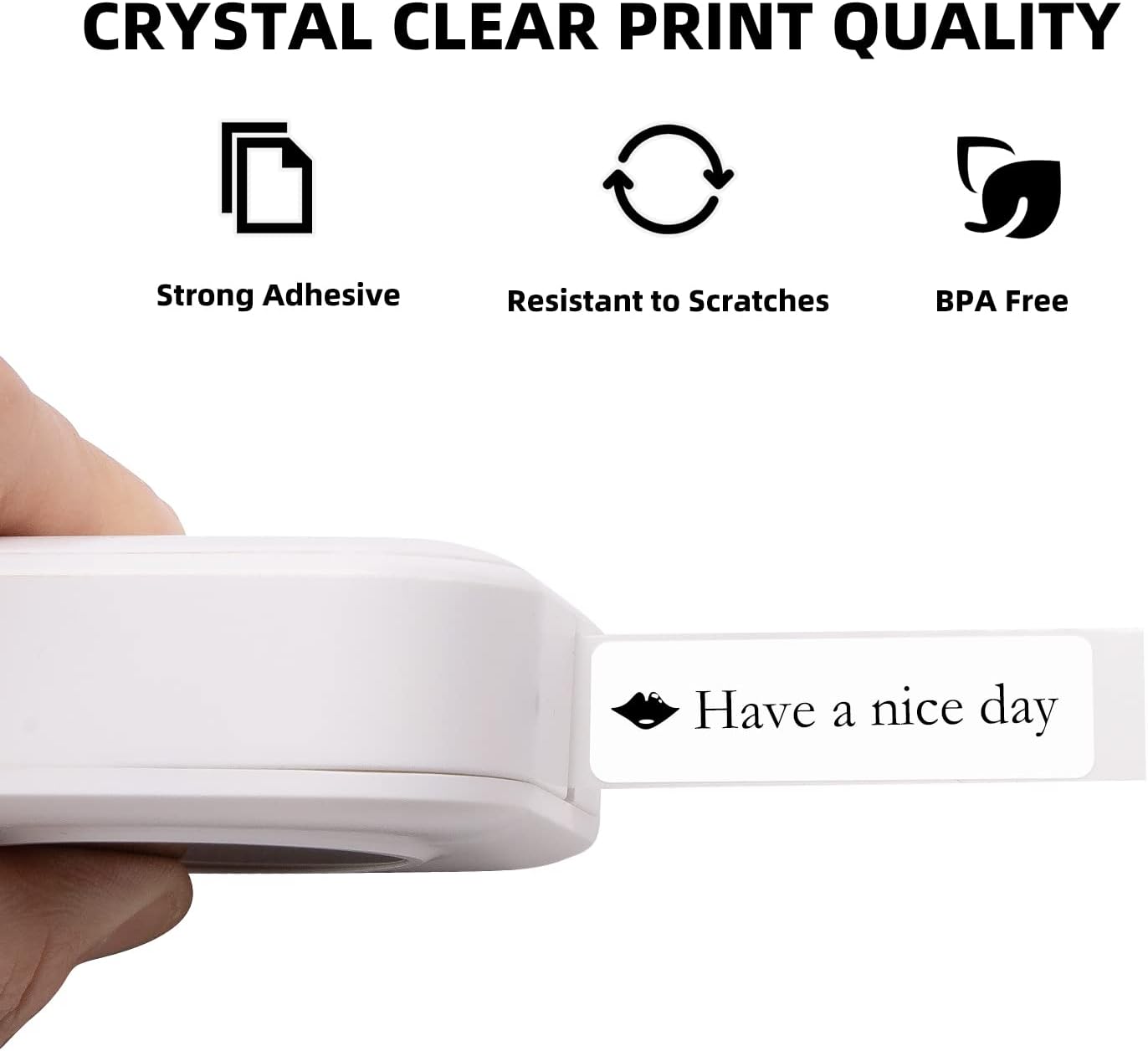 Phomemo Cinta de etiquetas D30  Repuesto para máquina etiquetadora  Phomemo D30  Impermeable  Autoadhesiva  Etiqueta de impresión para código de