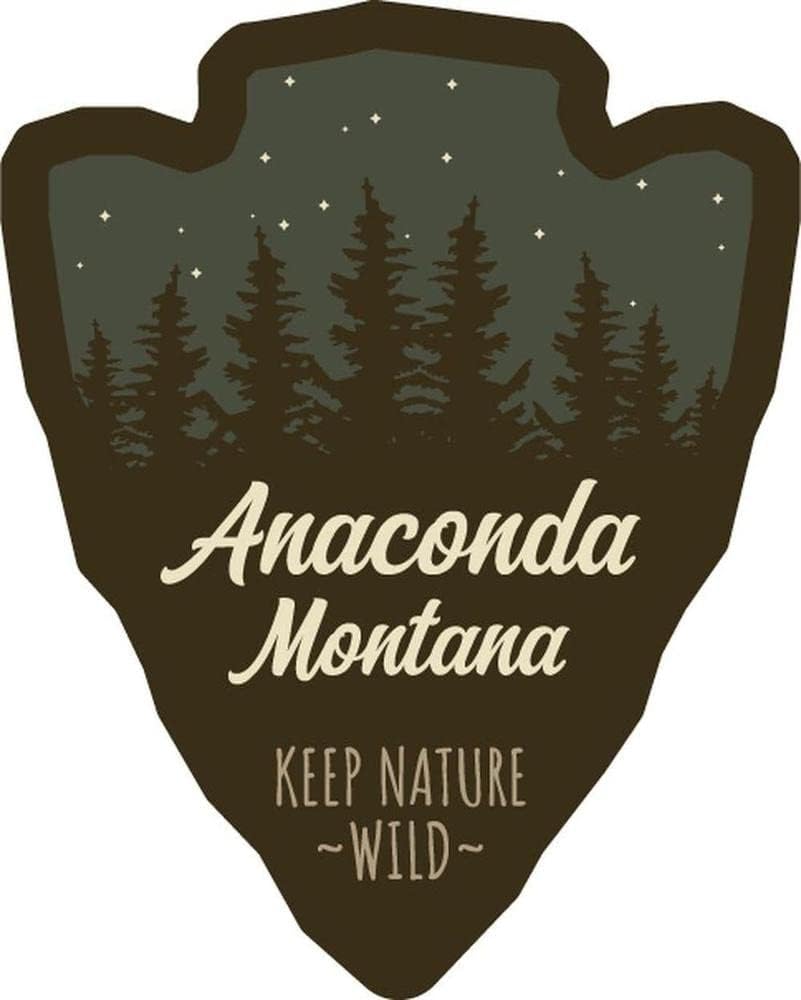 Anaconda Montana – Vinilo adhesivo (diseño de punta de flecha, 2 pulgadas)